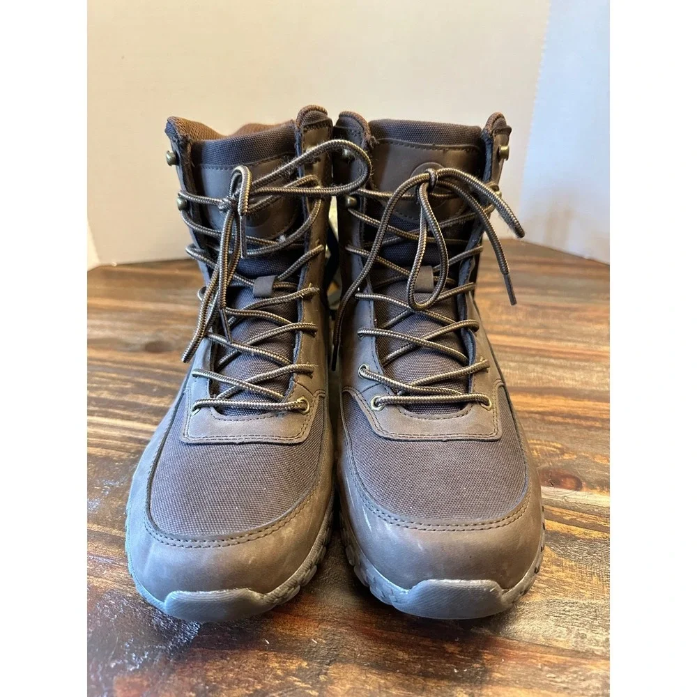 Reserved Footwear Men's Brown Gorpcore Combat Boots Style RF1109 US 8.5 EUR 41.5
